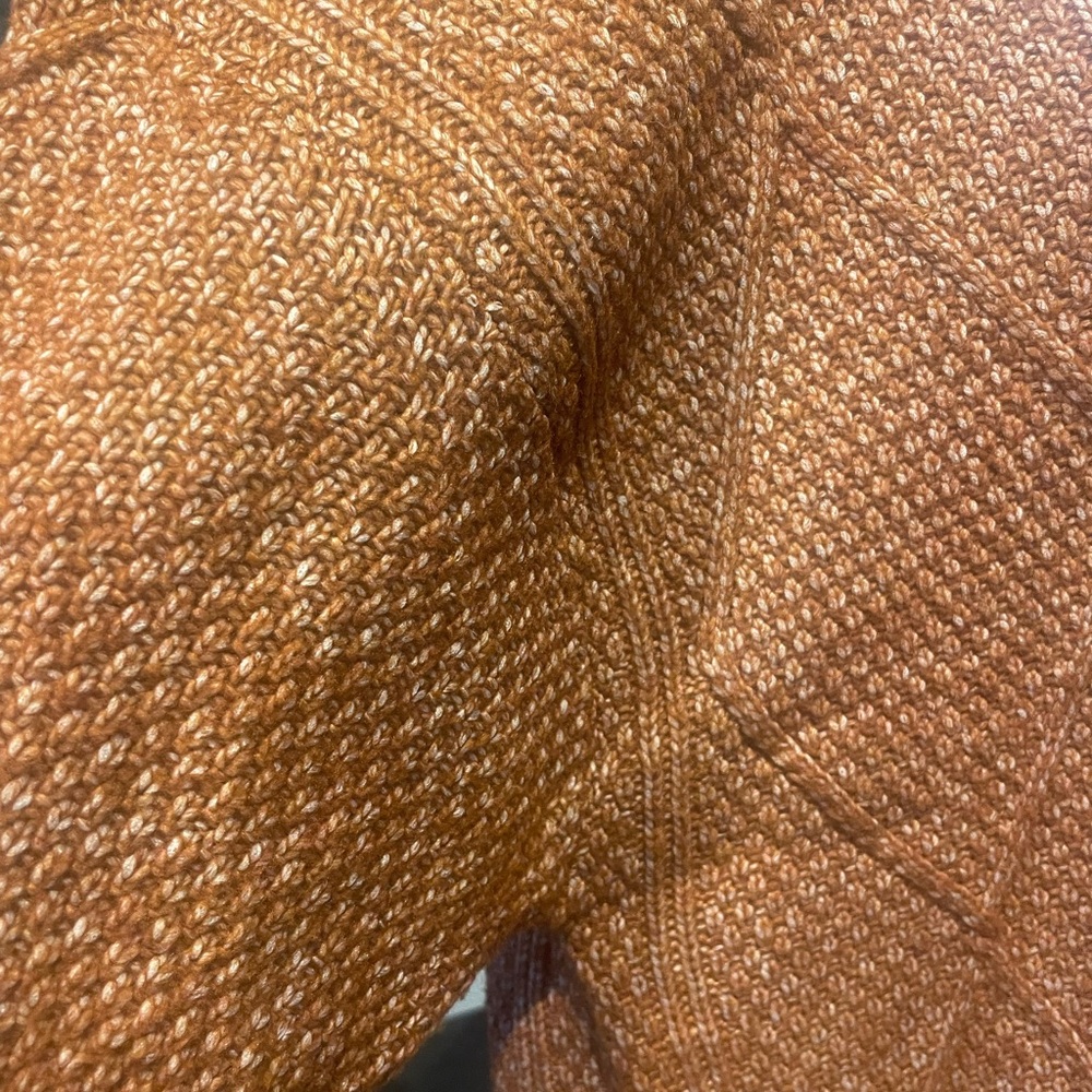 Cozy Orange Knit Sweater Dress - Picture 4 of 8